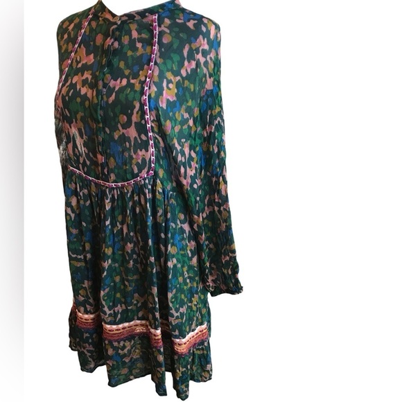 Bl-nk Coterie Embroidered Long SleeveTunic Dress M - Picture 4 of 16